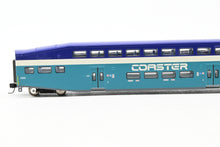 Load image into Gallery viewer, N Athearn Coaster EMD F59PHI and Three Athearn Bombardier Coaches and One Control Car Factory Painted NO BOXES