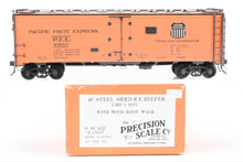 Load image into Gallery viewer, O Brass PSC - Precision Scale Co. PFE - Pacific Fruit Express 40’ Steel Reefer with Wood Roof Walk Circa 1945 CP No. 45683