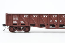Load image into Gallery viewer, O Brass Pacific Limited PRR - Pennsylvania Railroad AAR War Emergency 70-Ton 52’ 6” Composite Gondola Factory Painted No. 362528