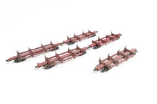Load image into Gallery viewer, HO Kadee Quality Products Various Roads Logging Car 5-Pack Custom Built & Painted in REBOXX