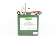 Load image into Gallery viewer, HO Brass CON CMC - Classic Mint Collectibles #14038b Peterbilt 379 3-Axle Tractor, FP White, White Sleeper w/Red Fenders & Frame