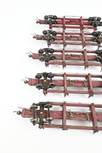 Load image into Gallery viewer, HO Kadee Quality Products Various Roads Logging Car 5-Pack Custom Built & Painted in REBOXX