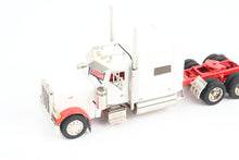 Load image into Gallery viewer, HO Brass CON CMC - Classic Mint Collectibles #14038b Peterbilt 379 3-Axle Tractor, FP White w/Red Fenders & Frame SERIAL NUMBER 1!