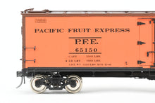 Load image into Gallery viewer, O Brass PSC - Precision Scale Co. PFE - Pacific Fruit Express 40’ R-30-21 Wood Refrigerator Car FP No. 65150