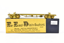 Load image into Gallery viewer, HO Brass Far East Distributors NP - Northern Pacific 41' Log Car w/ Trucks