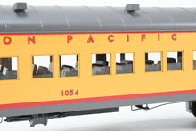 Load image into Gallery viewer, O Brass Sunset Models Third Rail UP - Union Pacific 72’ Harriman Coach FP Yellow/Gray No. 1054