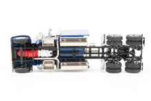Load image into Gallery viewer, HO Brass CON CMC - Classic Mint Collectibles #14039 Peterbilt 379 3-Axle Tractor w/ Sleeper FP Blue and Heil 1040 Dry Bulk Trailer FP White for A&R Carriers