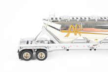 Load image into Gallery viewer, HO Brass CON CMC - Classic Mint Collectibles #14039 Peterbilt 379 3-Axle Tractor w/ Sleeper FP Blue and Heil 1040 Dry Bulk Trailer FP White for A&R Carriers