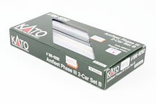 Load image into Gallery viewer, N Kato 106-6292 Amtrak Amfleet Phase III 2-Car Set B Baggage No. 1221 and Cafe No. 28015
