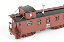 Load image into Gallery viewer, HO Brass CIL - Challenger Imports CB&Q - Burlington Route Wood Waycar 30 ft. Class NE-7 FP No. 13972