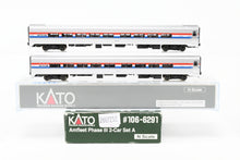 Load image into Gallery viewer, N Kato 106-6291 Amtrak Amfleet Phase III 2-Car Set A Coaches Nos. 25056 and 25023