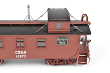Load image into Gallery viewer, HO Brass CIL - Challenger Imports CB&Q - Burlington Route Wood Waycar 30 ft. Class NE-7 FP No. 13972