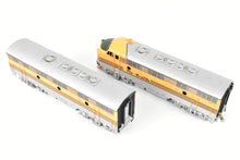 Load image into Gallery viewer, HO Brass Oriental Limited D&RGW - Denver & Rio Grande Western EMD F7 A/B/B/A Phase II Set 1500 HP Each Factory Painted "5 Stripe" Scheme