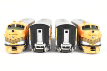 Load image into Gallery viewer, HO Brass Oriental Limited D&RGW - Denver & Rio Grande Western EMD F7 A/B/B/A Phase II Set 1500 HP Each Factory Painted "5 Stripe" Scheme