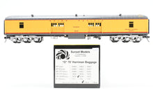 Load image into Gallery viewer, O Brass Sunset Models Third Rail UP - Union Pacific 70’ Harriman Baggage FP Yellow/Gray No. 3030