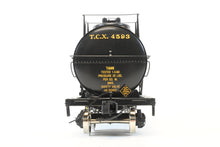 Load image into Gallery viewer, Gauge 1 - 1:32nd Scale Brass PSC - Precision Scale Co. Various Roads 10,000 Gallon Tank Car Factory Painted TXC - The Texas Company Texaco No. 4593