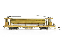 Load image into Gallery viewer, HO Brass Unknown Importer Various Roads Traction Line Pole Car with Load Custom Built