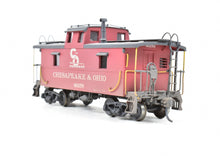Load image into Gallery viewer, HO Brass OMI - Overland Models, Inc. C&O - Chesapeake & Ohio Steel Caboose #90200-90299 Series CP & Weathered No. 90258