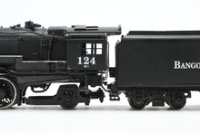 Load image into Gallery viewer, HO Brass NJ Custom Brass NYO&W - New York Ontario & Western Y-2 Class 4-8-2 Custom Painted as BAR - Bangor & Aroostook No. 124