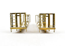 Load image into Gallery viewer, HO Brass U.S. Hobbies Various Roads Bulkhead Beveled Floor Pulpwood Flatcar Lot Of 2