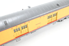 Load image into Gallery viewer, O Brass Sunset Models Third Rail UP - Union Pacific 70’ Harriman Baggage FP Yellow/Gray No. 3030