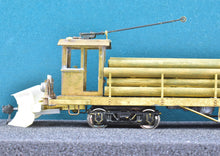 Load image into Gallery viewer, HO Brass Unknown Importer Various Roads Traction Line Pole Car with Load Custom Built