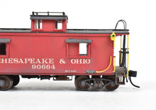 Load image into Gallery viewer, HO Brass OMI - Overland Models, Inc. Meadow River Lumber Company Wood Caboose No. 3 (Ex C&O) done as Chesapeake & Ohio No. 90664. CP & Weathered