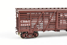 Load image into Gallery viewer, HO Brass CIL - Challenger Imports CB&Q - Burlington Route Class SM-16 36' Stock Car FP No. 59287