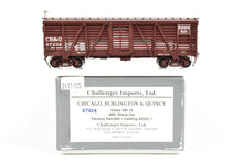 Load image into Gallery viewer, HO Brass CIL - Challenger Imports CB&Q - Burlington Route Class SM-16 36' Stock Car FP No. 57238