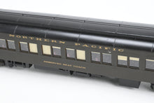 Load image into Gallery viewer, HO Brass W&R Enterprises NP - Northern Pacific Reserved Seat Coach Nos. 1380 & 1381 Custom Painted + Interior Pullman Green No. 1380