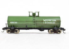 Load image into Gallery viewer, HO Brass PSC - Precision Scale Co. 12,000 Gallon Tank Car Painted Green Mathieson Chemicals NOB