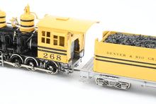 Load image into Gallery viewer, HOn3 Brass Sunset Models D&RGW - Denver & Rio Grande Western C-16 2-8-0 No. 268 “Bumblebee” Factory Painted Black & Yellow