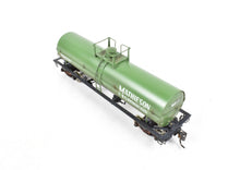Load image into Gallery viewer, HO Brass PSC - Precision Scale Co. 12,000 Gallon Tank Car Painted Green Mathieson Chemicals NOB