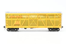 Load image into Gallery viewer, Gauge 1 - 1:32nd Scale Brass Row & Company UP - Union Pacific S-40-12 Stock Car, Circa 1950 Factory Painted Yellow No. 47533
