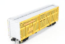 Load image into Gallery viewer, Gauge 1 - 1:32nd Scale Brass Row & Company UP - Union Pacific S-40-12 Stock Car, Circa 1950 Factory Painted Yellow No. 47533