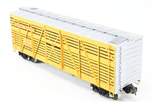 Load image into Gallery viewer, Gauge 1 - 1:32nd Scale Brass Row & Company UP - Union Pacific S-40-12 Stock Car, Circa 1950 Factory Painted Yellow No. 47533