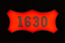 Load image into Gallery viewer, Custom Made 3D Printed & Illuminated Sign - SLSF Frisco #1630 Number Plate w/ USB-A to USB-C Cable CON
