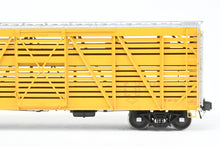Load image into Gallery viewer, Gauge 1 - 1:32nd Scale Brass Row & Company UP - Union Pacific S-40-12 Stock Car, Circa 1950 Factory Painted Yellow No. 47533