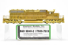 Load image into Gallery viewer, HO Brass OMI - Overland Models Inc. B&O - Baltimore & Ohio EMD SD40-2 - Nos. 7600 - 7619 w/Extended Range Dynamic Brakes and Late Radiator Screens
