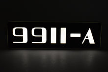 Load image into Gallery viewer, Custom Made 3D Printed & Illuminated Sign - CB&Q Burlington Route #9911A Number Board w/ USB-A to USB-C Cable CON