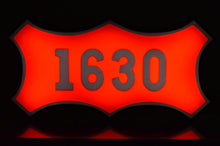 Load image into Gallery viewer, Custom Made 3D Printed & Illuminated Sign - SLSF Frisco #1630 Number Plate w/ USB-A to USB-C Cable CON