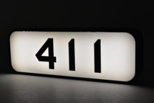 Load image into Gallery viewer, Custom Made 3D Printed & Illuminated Sign - C&NW Chicago & Northwestern #411 Number Board