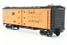 Load image into Gallery viewer, Gauge 1 - 1:32nd Scale Brass Row & Company ATSF - Santa Fe SFRD RR-27/33 Refrigerator Car, Factory Painted "Grand Canyon" No. 34796