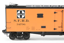 Load image into Gallery viewer, Gauge 1 - 1:32nd Scale Brass Row & Company ATSF - Santa Fe SFRD RR-27/33 Refrigerator Car, Factory Painted "Grand Canyon" No. 34796