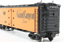 Load image into Gallery viewer, Gauge 1 - 1:32nd Scale Brass Row & Company ATSF - Santa Fe SFRD RR-27/33 Refrigerator Car, Factory Painted "Grand Canyon" No. 34796