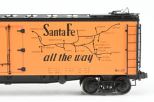 Load image into Gallery viewer, Gauge 1 - 1:32nd Scale Brass Row & Company ATSF - Santa Fe SFRD RR-27/33 Refrigerator Car, Factory Painted "Grand Canyon" No. 34796