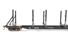 Load image into Gallery viewer, HO Brass CON PSC - Precision Scale Co. WC - Wisconsin Central 100-Ton Log Car FP Black