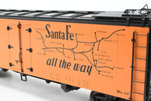 Load image into Gallery viewer, Gauge 1 - 1:32nd Scale Brass Row & Company ATSF - Santa Fe SFRD RR-27/33 Refrigerator Car, Factory Painted "Scout", No. 34659
