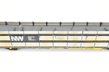Load image into Gallery viewer, HO Brass OMI - Overland Models, Inc. N&W - Norfolk & Western Tri-Level Auto Rack w/ Pressed Sides and Without Roof C/P TTKX Lightly Weathered