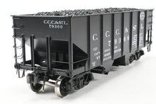 Load image into Gallery viewer, Gauge 1 - 1:32nd Scale Brass Eastern Railways C.C.C.&St.L. - Cleveland Cincinnati Chicago & St. Louis USRA 2-Bay Hopper Factory Painted No. 79366 No. 28 of 76